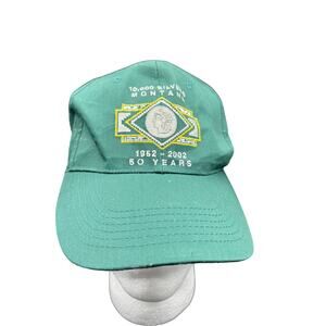10000 Silver Montana Hat Men One Size Green VINTAGE 50 Year Anniversary Coin